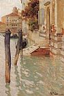 Fritz Thaulow On The Grand Canal, Venice painting